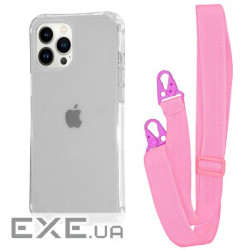 Чохол WAVE Clear Case with Strap iPhone 13 Pro Max pink (57011 pink)