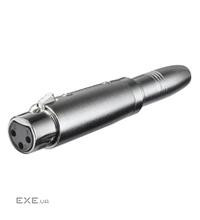 Перехідник Goobay аудіо XLR 3p-Jack 6.3mm F/F, адаптер Mono Metal корпус (75.02.7453-1)