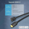 Кабель Vention HDMI - HDMI V 2.0 (M/M), 1 м, Black (AARBF)