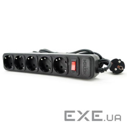 Мережевий фільтр-подовжувач MERLION B518 Black 1.8м