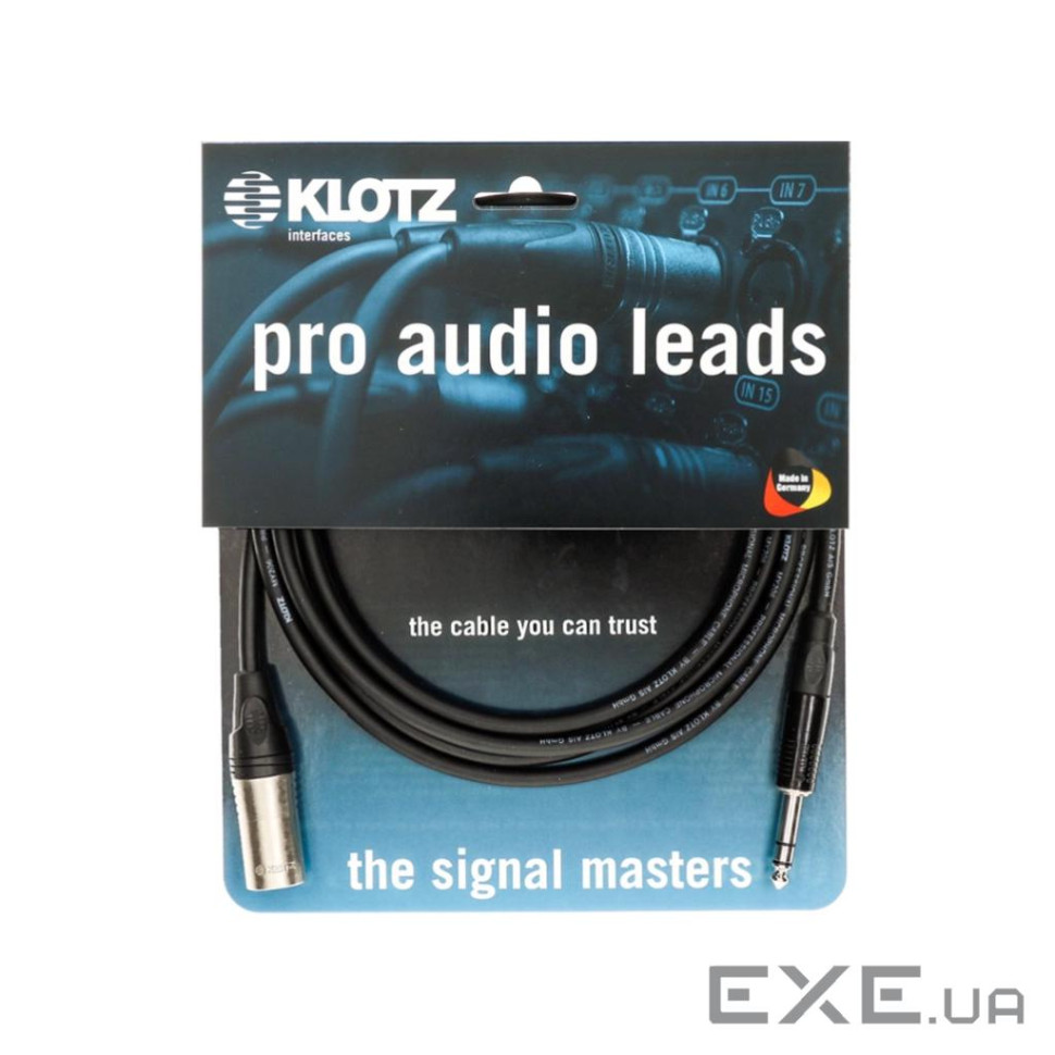Мікрофонний кабель Klotz M1 Prime Microphone Cable XLR Male - Balanced Jack 5 m (229118)