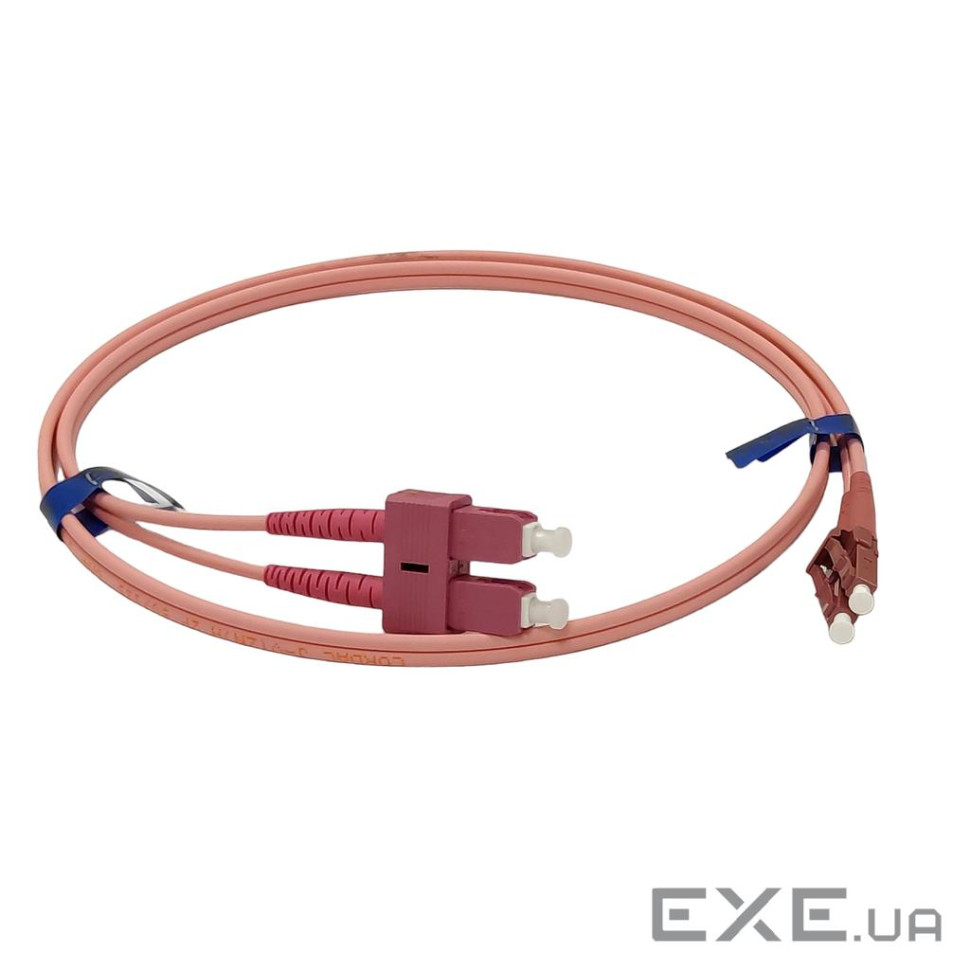 Патчкорд SC/UPC-LC/UPC MM (OM4) 1м Duplex (UPC-1SCLC(OM4)D(ON))