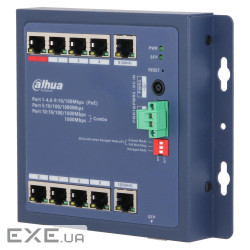 Коммутатор 8 портов управляемый Dahua DH-CHS4110-8ET-90-F PoE