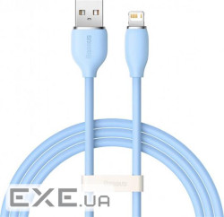 Дата кабель USB 2.0 AM to Lightning 1.2m 2.4A Jelly Liquid Silica Gel Blue Baseus (CAGD000003)