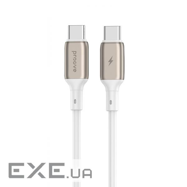Кабель Proove Flex Metal Type-C to Type-C 60w (1m) white (CCFM60002202)