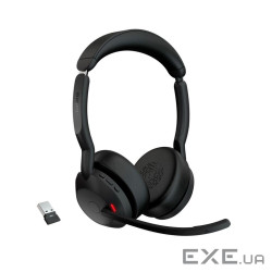 Гарнітура бездротова Jabra Evolve 2 55 USB-C Stereo Stand MS (25599-999-889)