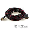 Кабель мультимедійний DVI M to DVI M 3.0m 24+1pin black/red Merlion (YT-DVI(M)/(M)NY/RD-3.0m)