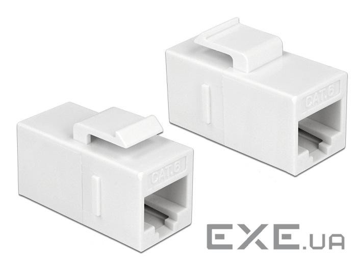 Перехідник мережевий RJ45 UTP6 F/F,Keystone 1:1 Gold,білий (62.09.8130-1) (62.09.8130-1)