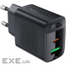 Зарядний пристрій Acefast A78 1xUSB-C PD20W + 1xUSB-A GaN Black (6974316283256)