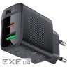 Зарядний пристрій Acefast A78 1xUSB-C PD20W + 1xUSB-A GaN Black (6974316283256)