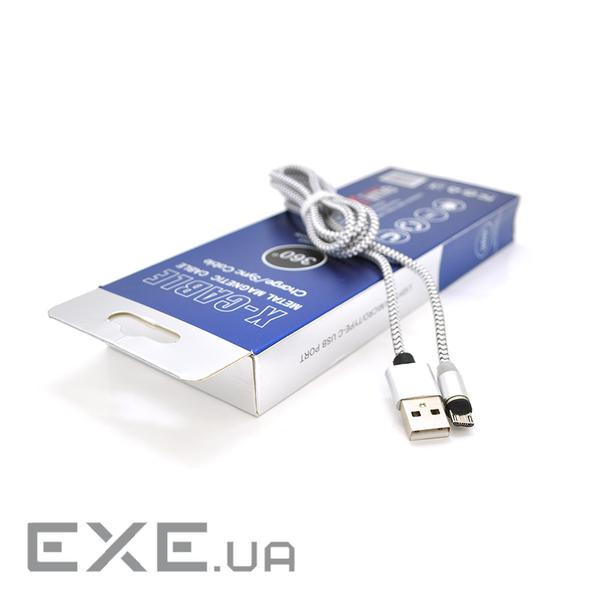 Магнітний кабель PiPo USB 2.0/ Lighting, 1m, 2А (18168)