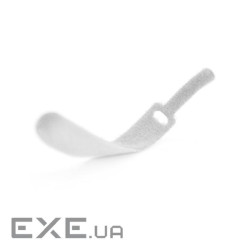 Стяжки на липучці 10*100мм, білі, ціна за штуку (30061) (30061)