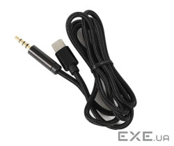 Кабель AUX Type-C - TRRS Audio 3.5мм Male/Male 1м Black (S0993)