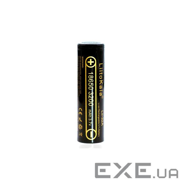 Акумулятор 18650 3200mAh Li-Ion, (3050-3350mah), 3.7V (2.75-4.2V), Blac Liitokala (Lii-32A)