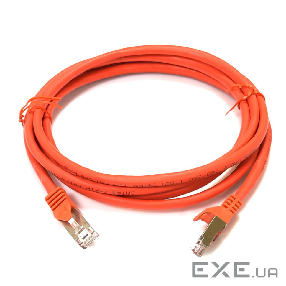 Патч-корд S/FTP, 2 м, кат. 6А, червоний , LW (PC005-C6A-200RD)