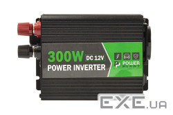 Автомобільний інвертор 12V/220V 300W, USB 5V 1A, HYM300-122 PowerPlant (KD00MS0001)