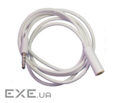Кабель AUX Audio TRRS 3.5мм Male/Female 1м білий (S0660) (S0660)