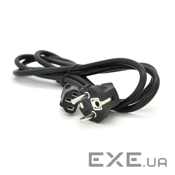 Кабель живлення Schuko CEE 7 / 4--C13, 1M, 0.5mm OEM (євровилка) без заземлен (CEE 7 / 4--C13 0,5м) )