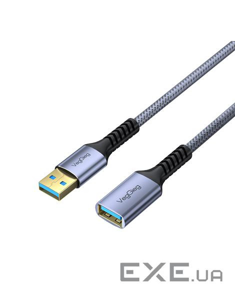 Кабель VEGGIEG V-U348, AM / AF, USB3.0, Gray, довжина 2м, Box