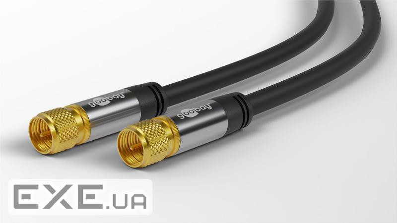 Кабель антенний-підовжувач RF:F M/M 10.0m,D=8.0mm 4xShielded (128 жил) Cu,чорний (75.07.0678-1)