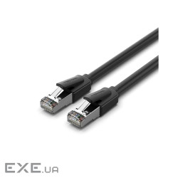 Патч-корд 8м, S/FTP cat 8 RJ-45 black Vention (IKKBK)