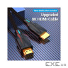 Кабель мультимедійний HDMI M to HDMI M 3.0m 8K60Hz cotton braided black Vention (AAUBI)