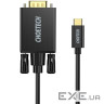 Кабель USB 3.1 Type-C M - VGA (HD15) M, 1.8m FHD 60Hz чорний Choetech (XCV-1801-BK)