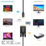Кабель USB 3.1 Type-C M - VGA (HD15) M, 1.8m FHD 60Hz чорний Choetech (XCV-1801-BK)