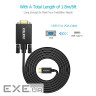 Кабель USB 3.1 Type-C M - VGA (HD15) M, 1.8m FHD 60Hz чорний Choetech (XCV-1801-BK)
