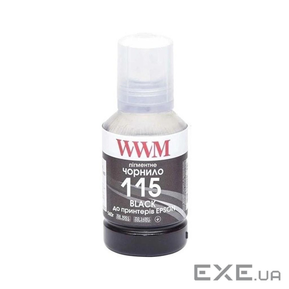 Чорнило WWM Epson L8160/L8180 140г Black Pigment (E115BP) KeyLock (E115BP-WWM)