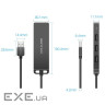Хаб USB 2.0 -> 4xUSB 2.0, 0.15м, Black Vention (CHMBB)