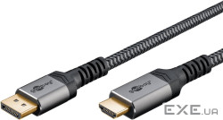 Кабель монітора-сигнальний DisplayPort M/M 5.0m,v1.2 4K@60Hz 19+1pin D=6.0mm Tex,чорний (75.06.5271 (75.06.5271