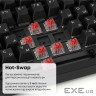Дротова механічна клавіатура Ajazz AK820 Red Switch Black (AK820-R-B)