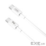 Дата кабель USB-C to USB-C 2.0m 100W white XO (CB-Q100-2CC)