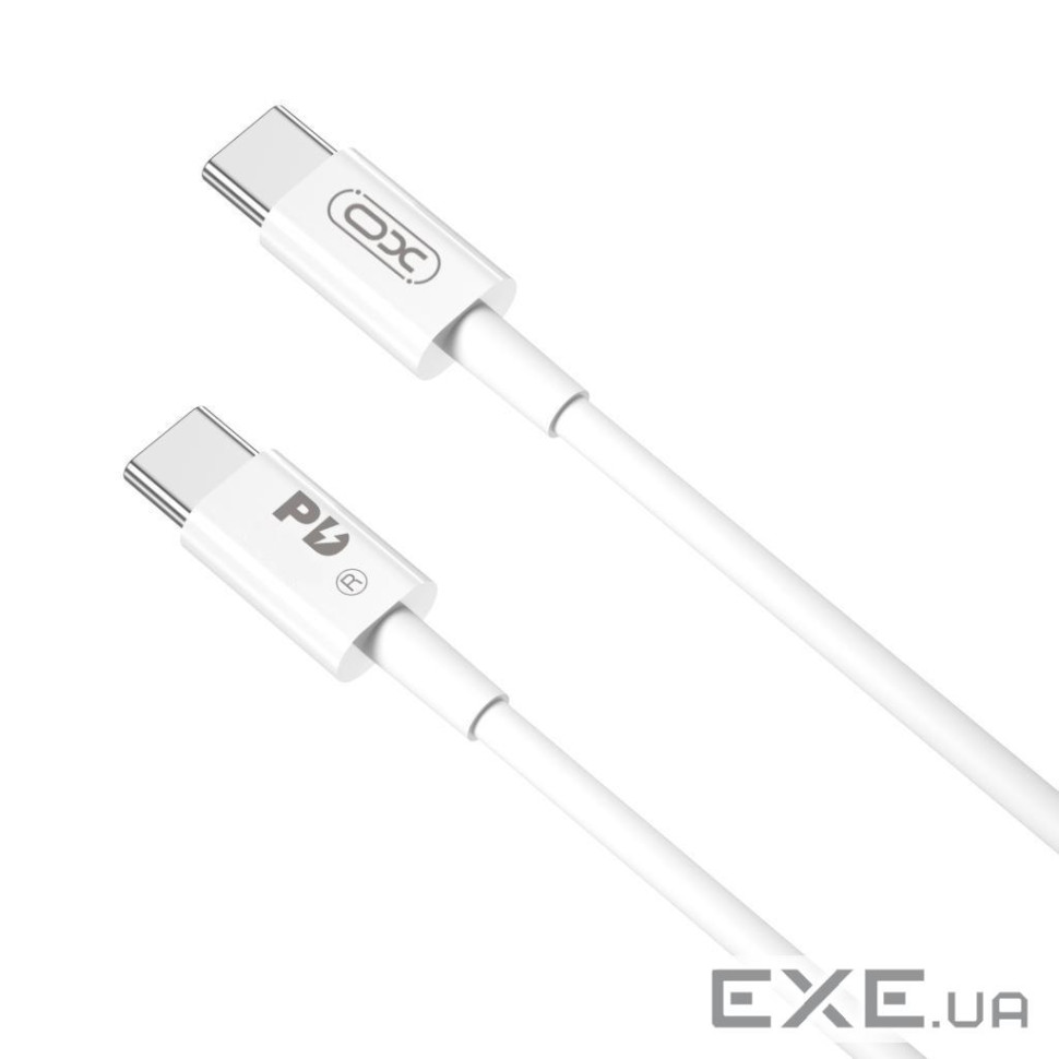 Дата кабель USB-C to USB-C 2.0m 100W white XO (CB-Q100-2CC)