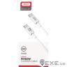Дата кабель USB-C to USB-C 2.0m 100W white XO (CB-Q100-2CC)