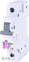 Автоматичний вимикач ETI, ETIMAT 6 1p З 25А (6 kA) (2141518)