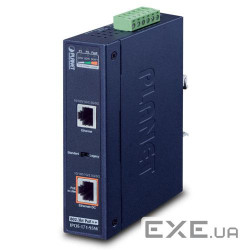 PoE інжектор IP30, 95W 802.3bt Ultra PoE PoH, 10/100/1000Base-T, -40+75 C (IPOE-171-95W)