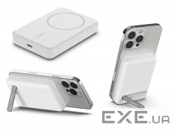 Акумулятор портативний літій-іонний Power Bank Belkin 5000mAh MagSafe Wireless, білий (BPD004BTWT) (BPD004BTWT)