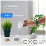 Зарядний пристрій ACCLAB AL-TC224 2хUSB 5В/2,4A/12W (1283126538834)