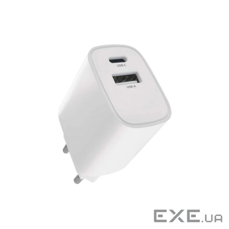 Зарядний пристрій EMOS V02B15 1xUSB-A + 1xUSB-C 15W GaN