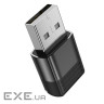 Адаптер BOROFONE BV18 USB male to Type-C female USB2.0 adapter Black (BV18UC)