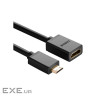 Перехідник Mini HDMI M to HDMI F 0.22m black Ugreen (20137) (90402195)