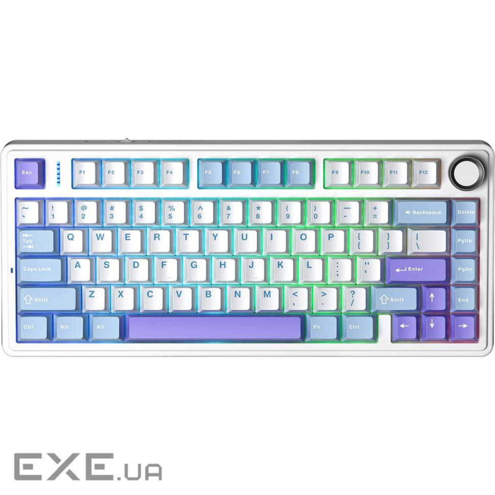 Клавіатура бездротова AULA F75 Gasket Reaper switch Hot-Swap, PBT, 2.4G wireless, BT (6978080501479)