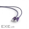 Патч-корд Cablexpert, UTP, категорія. 5E, литий, 50u "штекер із засувкою, 1 м, фіолетови (PP12-1M/V)