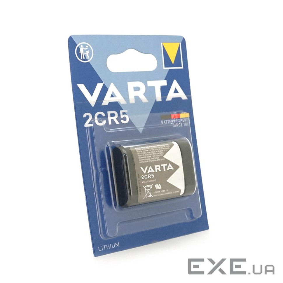 Батарейка літієва Varta 2CR5 (6203), 6V, Blister