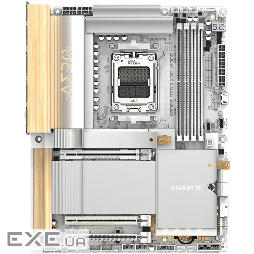 Материнська плата GIGABYTE X870E Aero X3D Wood