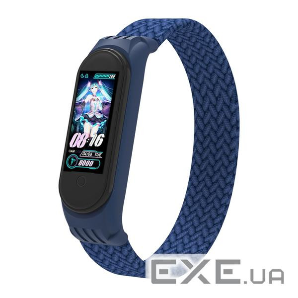 Ремінець для фітнес браслета Armorstandart Braided Solo Loop для Xiaomi Mi Band 4/5/6 Blue (ARM58758)