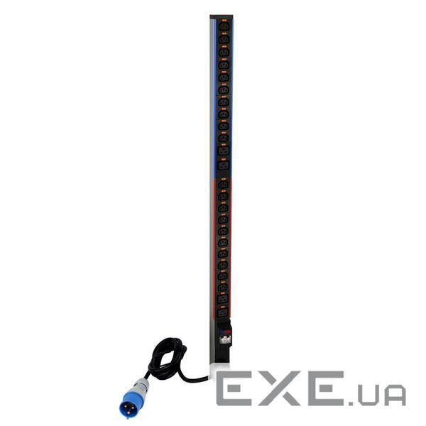 Блок розеток Legrand 0U, 20хС13, 4xC19, MCB, вилка IEC60309 32A (646861)