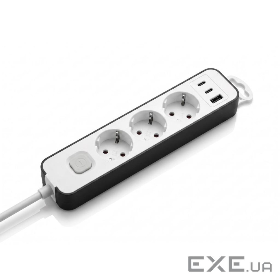 Мережевий подовжувач 2E 5XSchuko з вимикачем,1.5м, white (2E-U03ESU31.5WB)